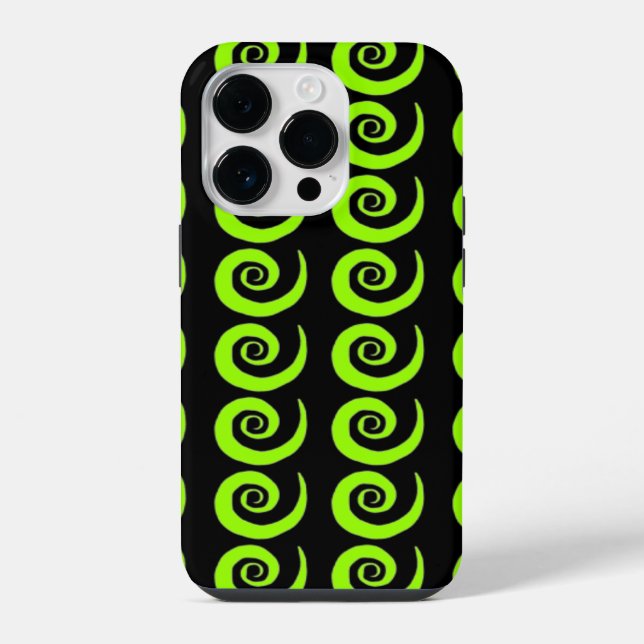 Black Curl iPhone Case (Back)