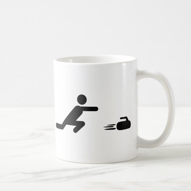black curling icon coffee mug (Right)