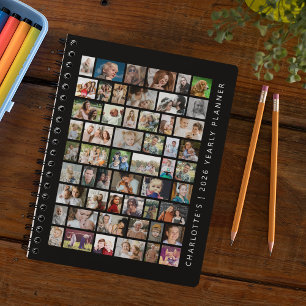 Black Custom 54 Photo Collage Planner