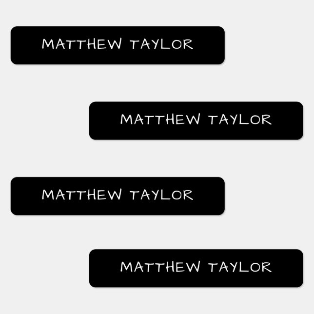 Black Custom Adhesive Waterproof Name  (Group)