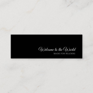 Black Custom Bookmark Card   Inspirational Reader 