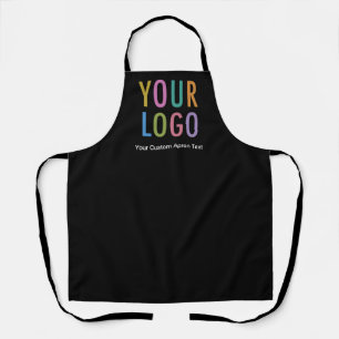 Black Custom Business Apron with Logo Personalised