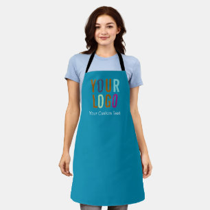 Black Custom Business Apron with Logo Personalized