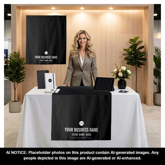  Black custom business expo Logo table runner Tapestry (Creator Uploaded)