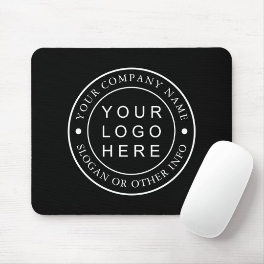 Black Custom Company Logo Business Promotional Mouse Pad