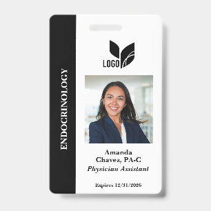 Black Custom Employee ID Photo Name Badge