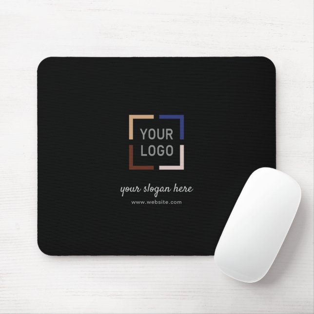 Black custom Logo branded promotional Mouse Pad (With Mouse)