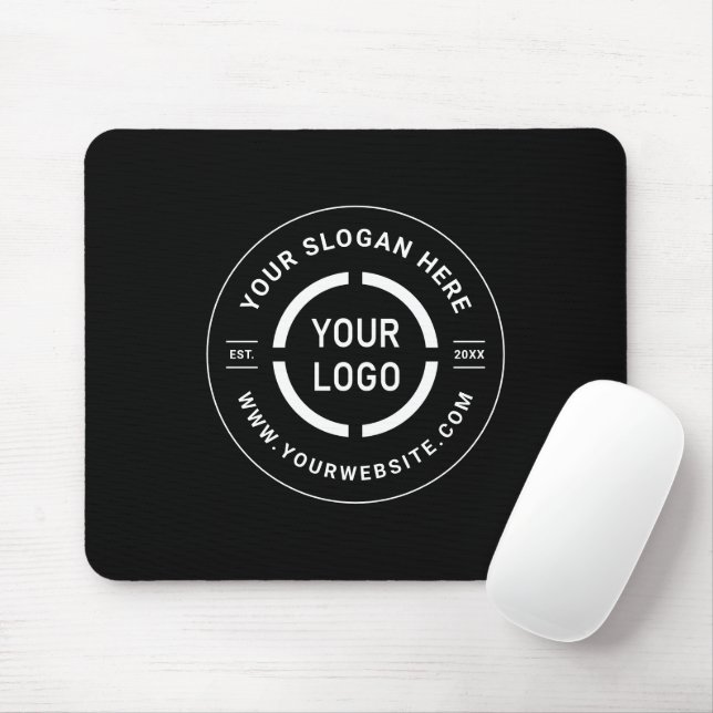 Black custom Logo branded promotional Mouse Pad (With Mouse)
