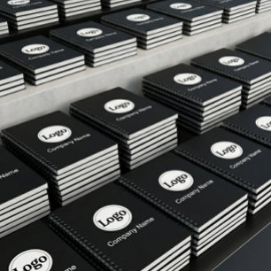 Black Custom Logo Branding Business Promotional Notebook