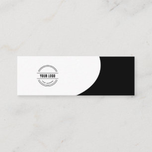Black custom logo, elegant, square, professional   mini business card