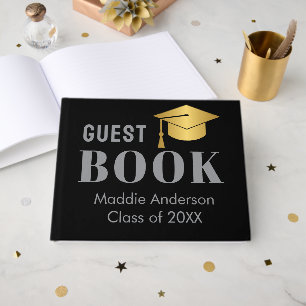 Black Custom Name Guest Book