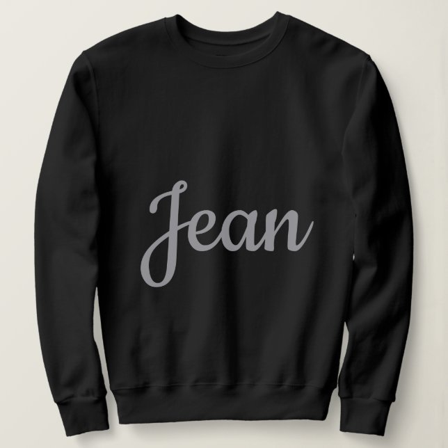 Black Custom Name Women's Sweatshirt (Design Front)