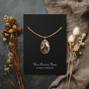 Black Custom Necklace Display Card