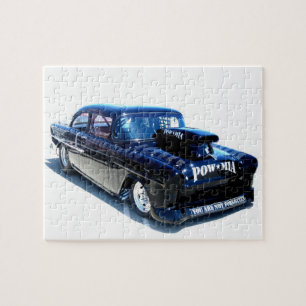 Black Custom POW classic car Jigsaw Puzzle