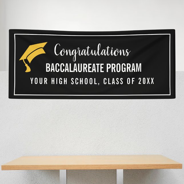 Black Custom Program Graduation Banner (Creator Uploaded)