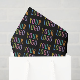 Black Custom Tissue Paper Business Logo Branded