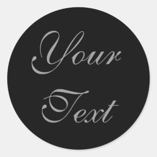 Black Custom Wedding Envelope Seals with Text