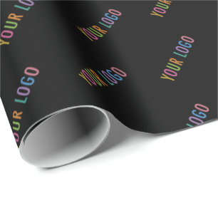 Black Custom Wrapping Paper with Your Company Logo