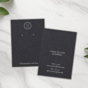 Black Customisable Earring Jewellery Display Cards