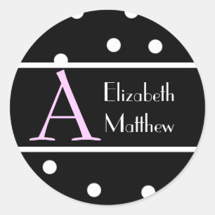Black Customise Last and First Name Sticker
