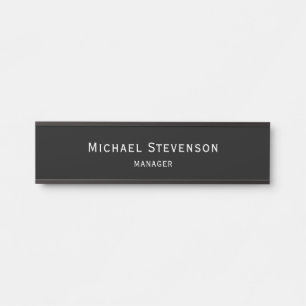 Black Customise Name & Title Profession Door Sign