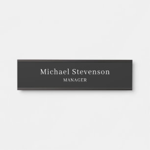 Black Customise Name & Title Profession Door Sign