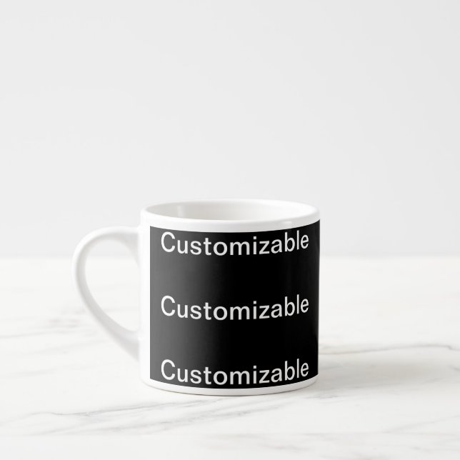 Black CUSTOMIZABLE  Espresso Cup (Left)