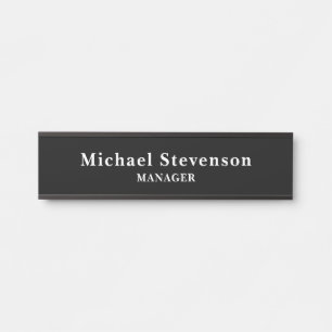 Black Customize Name & Title Profession Door Sign