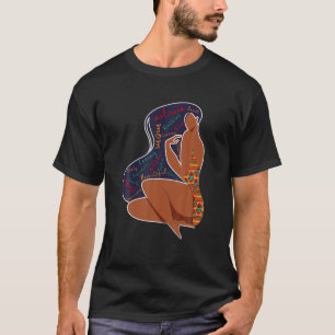 Black Cute African American Beautiful Mum Mothers T-Shirt