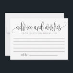 Black Cute Calligraphy Wedding Well Wishes Advice Card<br><div class="desc">Ask guests to give their advice and wishes with this customisable advice card. It features black modern calligraphy and a whimsical confetti pattern. Personalise by adding your own details. You can also change the back image to a photo or any other image. This modern advice and wishes card is perfect...</div>
