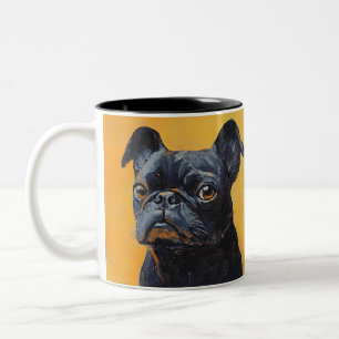 Black Cute Portrait photo Mug Cute Dog Art gift