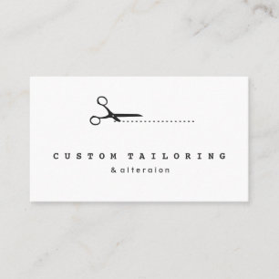 Black Cutting Scissors Tailor Sewing Hairdresser Business Card