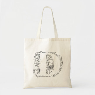 Black ‘D’ Design Tote Bag