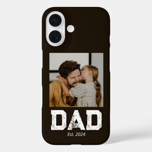 Black Dad Established Bold Photo Case-Mate iPhone Case (Back)