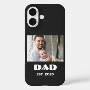 Black Dad Established Bold Photo iPhone 16 Case