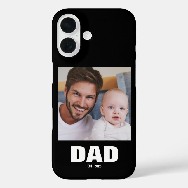 Black Dad Established Bold Photo Case-Mate iPhone Case (Back)