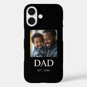 Black Dad Established Script Photo iPhone 16 Case
