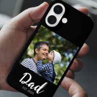 Black Dad Established Script Photo Case-Mate