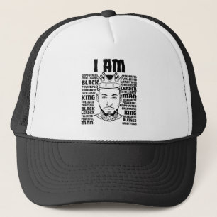 Black Dad Melanin Christian Man Faithful Believer Trucker Hat
