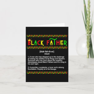Black Dad Melanin Father Juneteenth Father's Day M Card