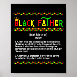 Black Dad Melanin Father Juneteenth Father's Day M Poster