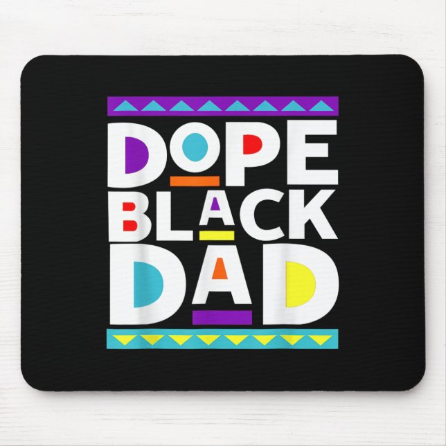 Black Dad New Dad Fathers Day Gift African America Mouse Pad (Front)