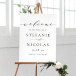 Black Dainty Script Wedding Welcome Sign<br><div class="desc">Welcome your wedding guests with this romantic wedding welcome sign. This customizable wedding welcome sign features a black dainty script with classic typography.</div>