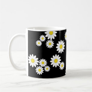 Black Daisy Coffee Mug