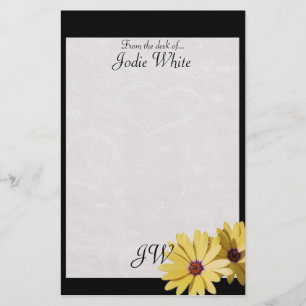 Black Daisy - From the desk of... Stationery