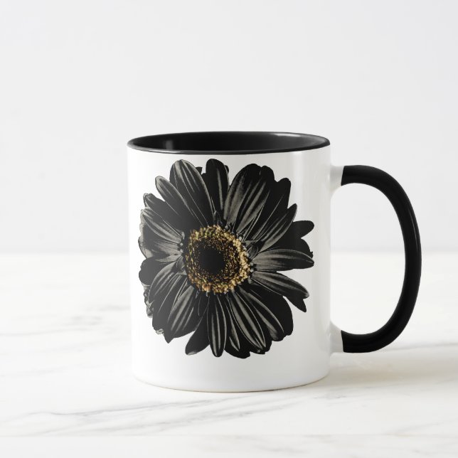 Black Daisy Mug (Right)