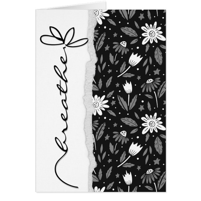black daisy with word breathe (Front)