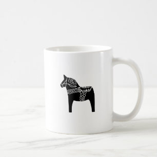 Black Dala Horse Coffee Mug