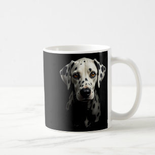 Black Dalmatian Dog Dalmatian Face  Coffee Mug