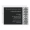 Black Damask Bachelorette Party Invitation